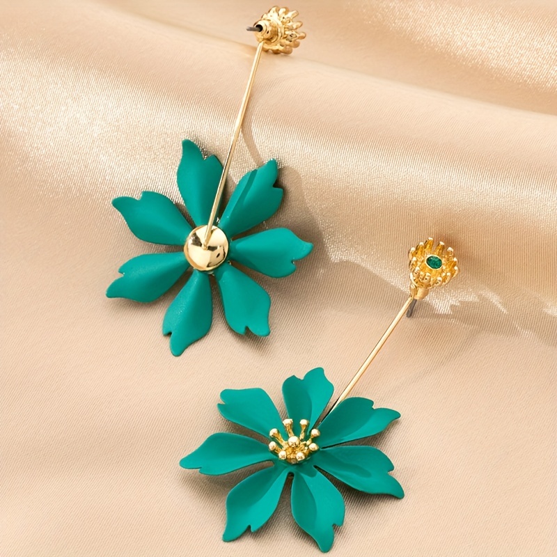 Colorful Floral Dangle Earrings for Women
